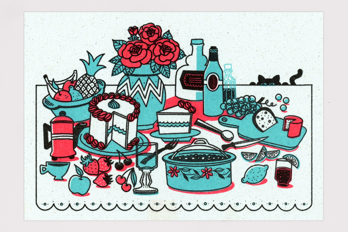 Single Potluck Recipe Card