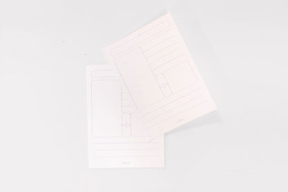 The Archivist Sticky Note with the top sheet artfully peeled and placed diagonally across the rest of the pad.