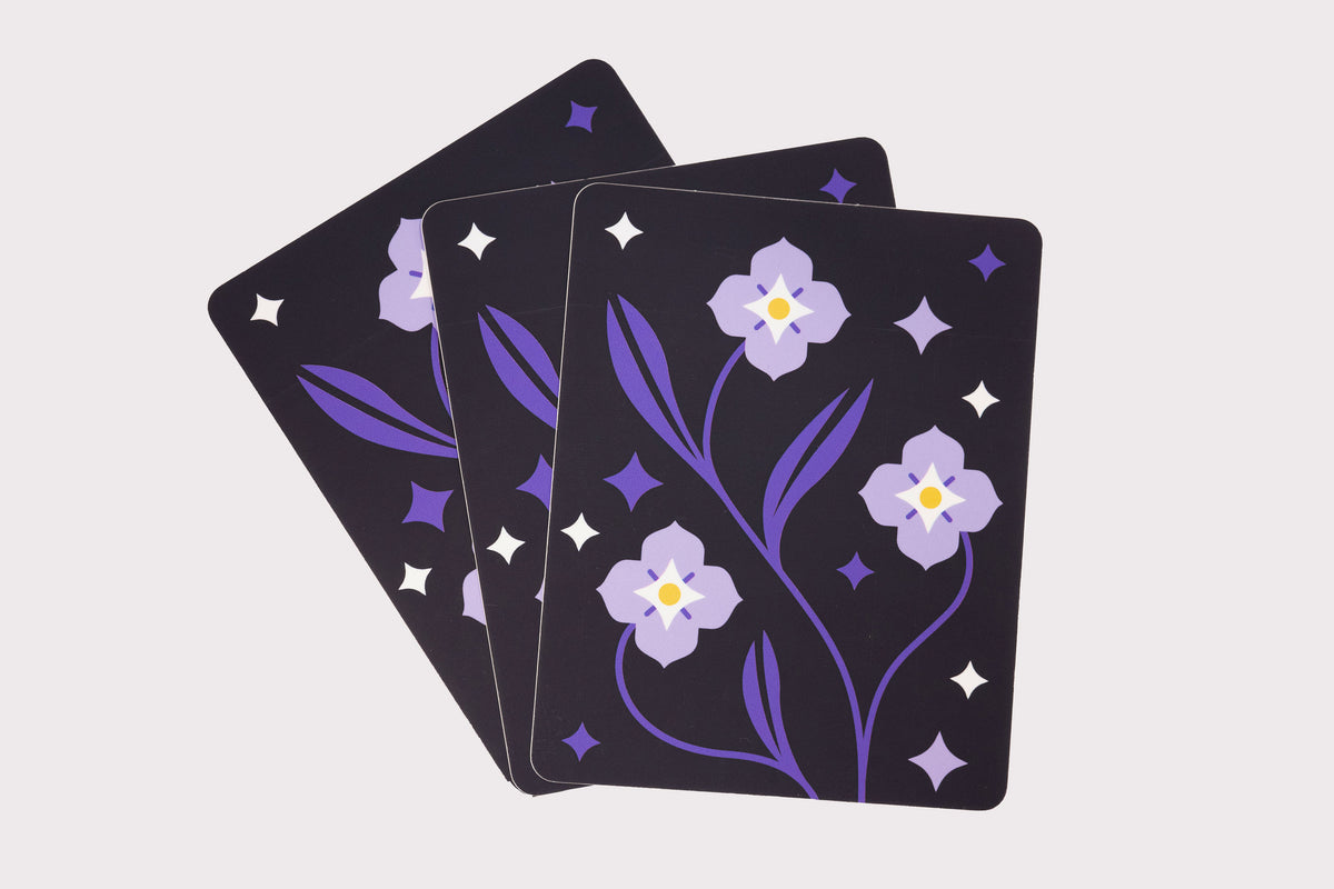 Three Speedwell Cover Stickers arranged against a white background.